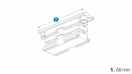 Linear connector of the 3-phase XTS21-3 track, white